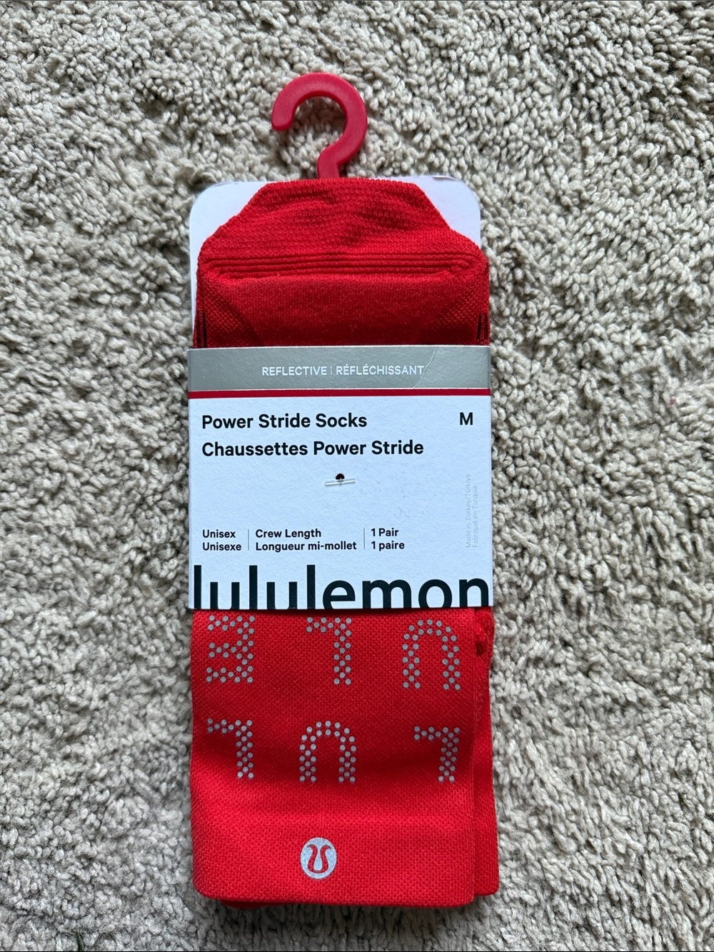 lululemon athletica Orange Power Stride Socks
